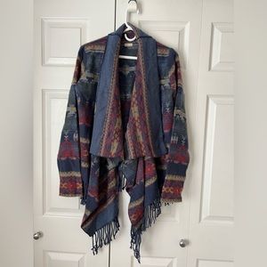 Hollister Aztec waterfall Cardigan